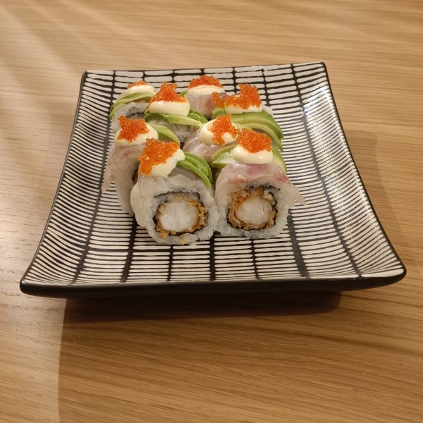 Madai Tai Roll, another premium roll featuring seabass.